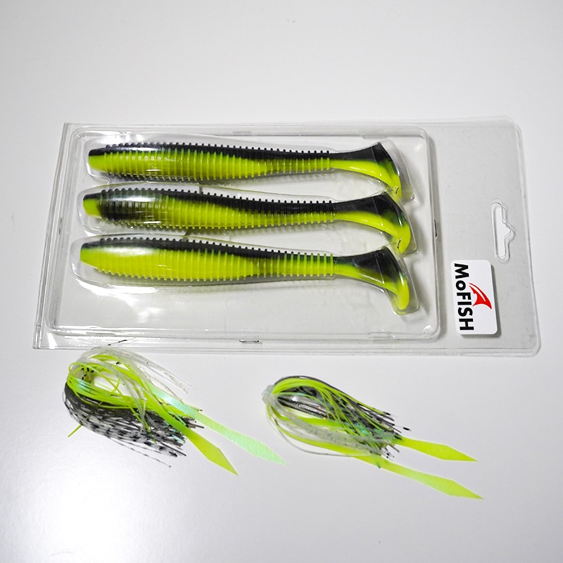 3vnt, 16cm MoFish follow + 2vnt silikoninių šerelių