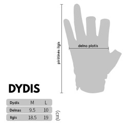 Pirštinės žvejybai su 3 atvirais pirštais