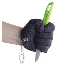 Pirštinė žuvies paėmimui, atspari žuvies dantims